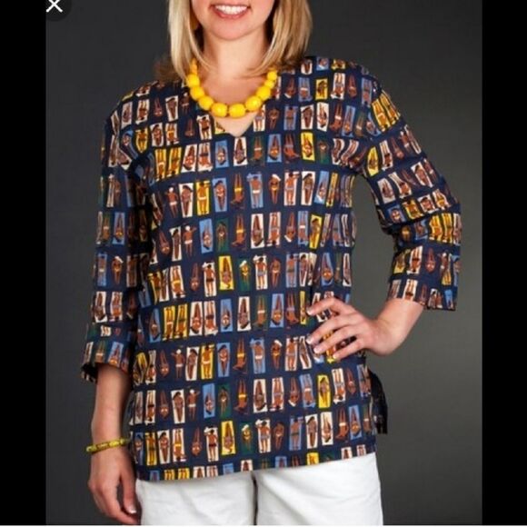 Tracy Negoshian Kaitlin Sunbathing Tunic Top XS - Picture 1 of 2